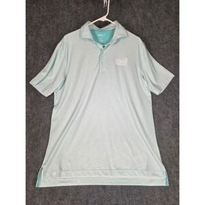 Johnnie-O Mens Poe Performance Polo Light Blue Sz M Hooray Health Athleisure